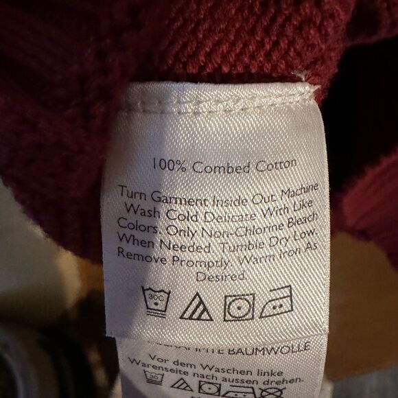 Eddie Bauer Men’s 1/4 Zip Pullover Dark Red Sweater. Mock Turtleneck. Size XL - Picture 7 of 7